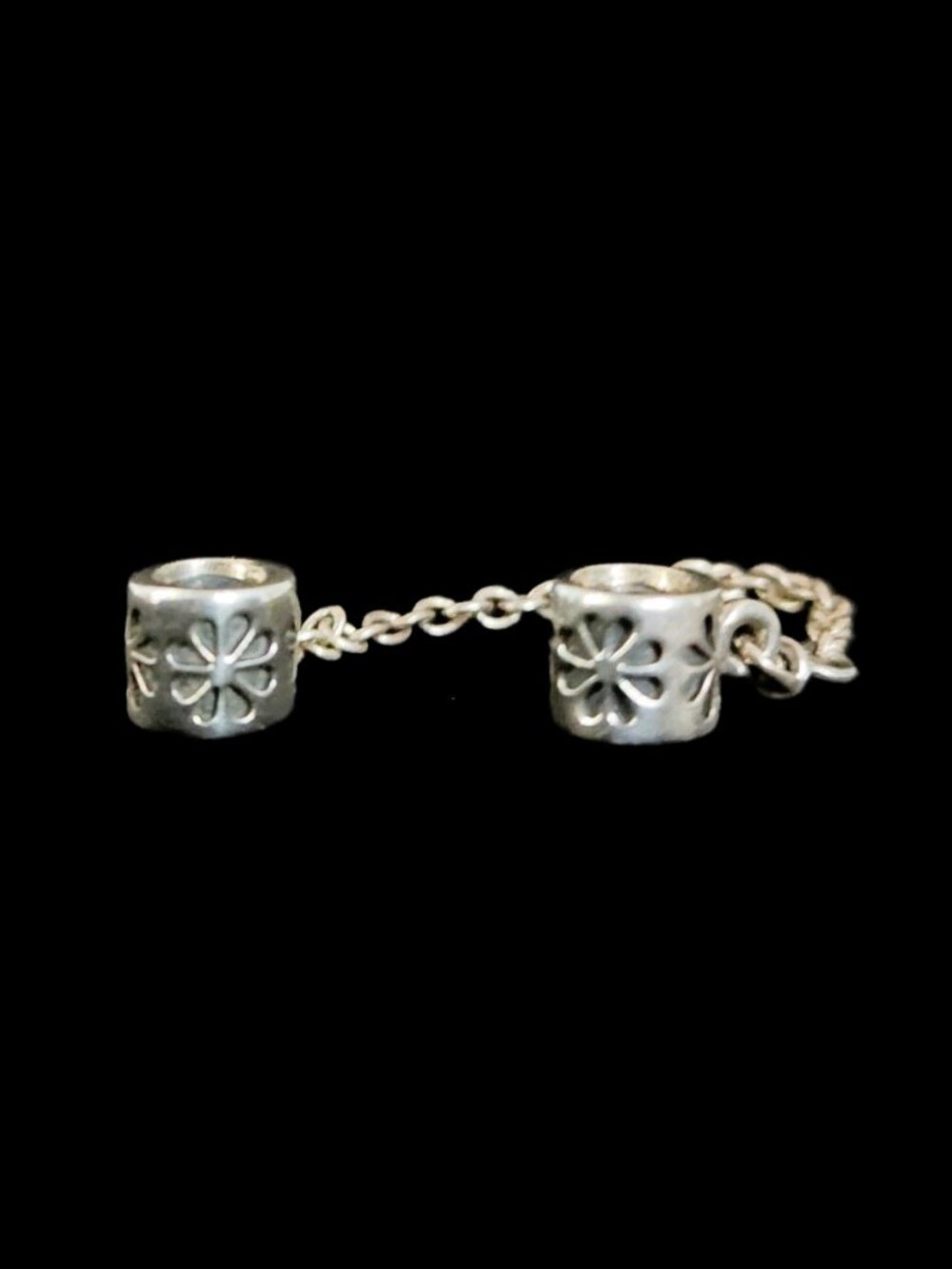 Authentic Retired Pandora Sterling Silver Daisy Safety Chain 925 ALE 790385